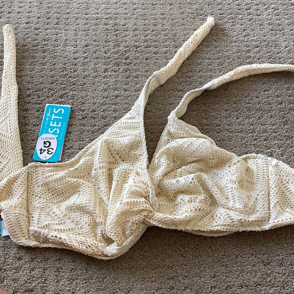 Lace boho bikini top 34G